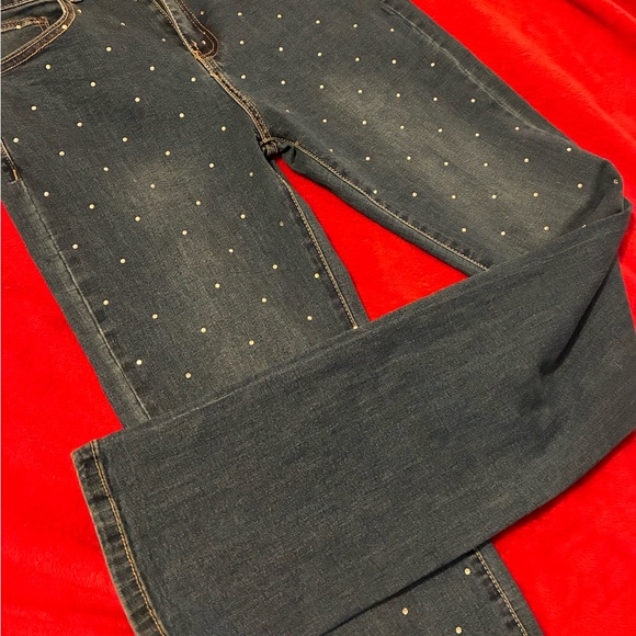 Bebe Rhinestone Jeans - Picture 3 of 5